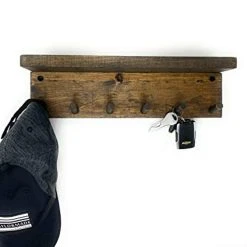 6 Peg Coat Utility Organizer Distressed Wood