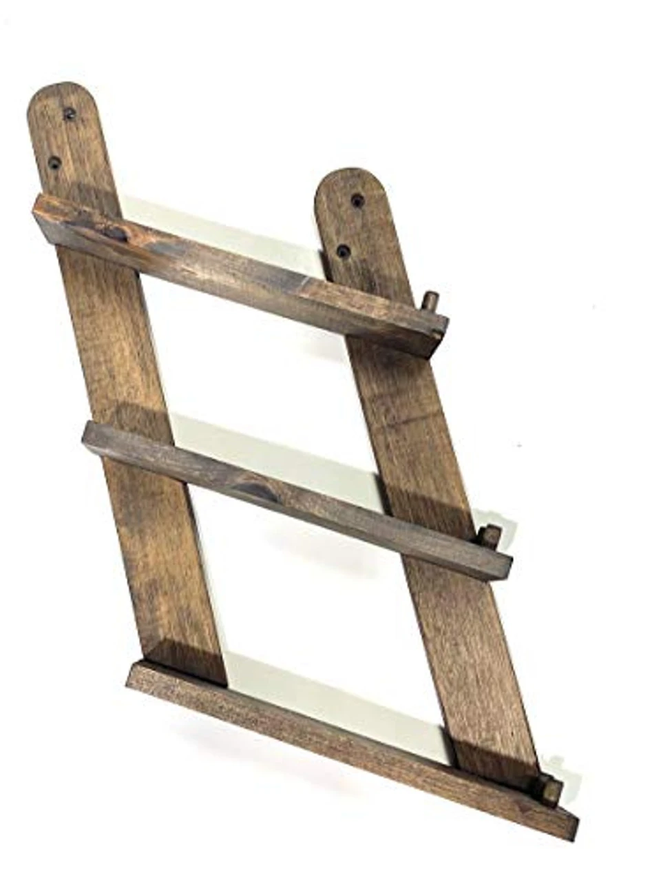 Wine Rack Distressed Wood Dark Finish Rustic Design Reclaimed … 4 Wine Rack Distressed Wood Dark Finish Rustic Design Reclaimed … - Image 4