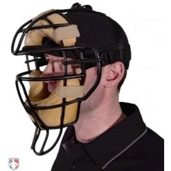 Richardson Umpire Caps Richardson Surge Adjustable Combo Plate / Base Umpire Cap -smitty shop 530 Richardson Surge Fitted Plate Umpire Cap 4 Stitch Worn with Mask Side View 1
