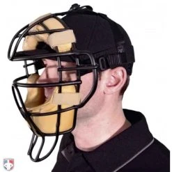 Richardson Umpire Caps Richardson Surge Fitted Base Umpire Cap - 6 Stitch -smitty shop 540 Richardson Surge Fitted Plate Base Umpire Cap 6 Stitch Worn with Mask Side View