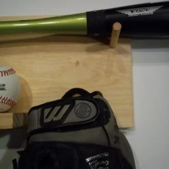 MWCSPORTS Full Size Baseball Bat Ball Glove Combination Rack Display Case Natural Finish Wall Mount -smitty shop 81Dh2BpE079L. SL1500 50510.1511059041