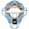 Wilson Umpire Gear Wilson MLB Sky Blue Dyna-Lite Steel Umpire Mask With Sky Blue And Tan