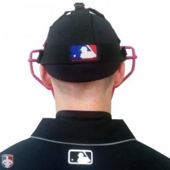 Wilson Umpire Gear Wilson MLB Pink Dyna-Lite Steel Umpire Mask With Pink And Tan -smitty shop A3009 PK TN Worn Back 1