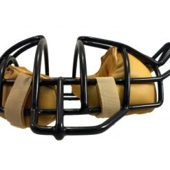 Wilson Umpire Gear Wilson Dyna-Lite Steel Umpire Mask With Doeskin -smitty shop A3009X DS Wilson Dyna Lite Steel Umpire Mask with Doeskin flat side