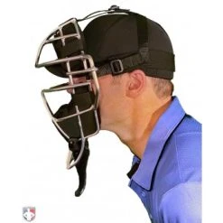 Wilson Umpire Gear Wilson MLB 4" Umpire Throat Guard -smitty shop A3902 Wilson MLB 4 Throat Guard Side View