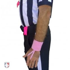 Smitty Officials Apparel Smitty 3" Pink Sweatband Referee Down Indicator -smitty shop ACS 516 PK Worn Closeup