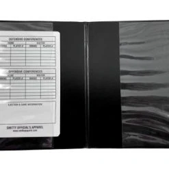 Smitty Umpire Oversized "Book" Style 6” Umpire Lineup Card Holder / Game Card Referee Wallet -smitty shop ACS 542 Smitty Oversized Game Card Holder Open Card Insert