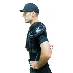 Wilson Umpire Gear Wilson MLB West Vest Pro Gold 2 Memory Foam Umpire Chest Protector -smitty shop B7203 Wilson MLB West Vest Pro Gold 2 Memory Foam Umpire Chest Protector side worn