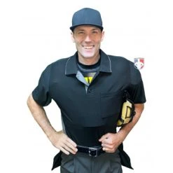 Wilson Umpire Gear Wilson MLB West Vest Pro Gold 2 Memory Foam Umpire Chest Protector -smitty shop B7203 Wilson MLB West Vest Pro Gold 2 Memory Foam Umpire Chest Protector worn shirt front