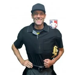 Wilson Umpire Gear Wilson MLB West Vest Pro Gold 2 Air Management Umpire Chest Protector -smitty shop B7204 Wilson MLB West Vest Pro Gold 2 Air Management Umpire Chest Protector worn front shirt