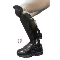 Champro Umpire Gear Champro Single Knee Umpire Shin Guards -smitty shop CG108 Champro Single Knee Umpire Shin Guards worn crouch