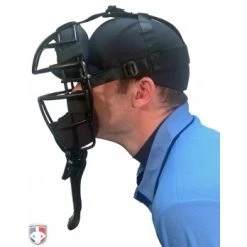 Champro Umpire Gear Champro Vented 6 1/2" Umpire Throat Guard -smitty shop CM TG 65 Worn Side