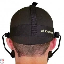 Champro Umpire Gear Champro Lightweight Steel Umpire Mask -smitty shop CM72 B CHAMPRO STEEL UMPIRE MASK Worn Back Harness View