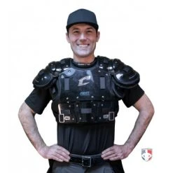 Champro Umpire Gear Champro Air Management Plated Umpire Chest Protector -smitty shop CPAMT Champro Air Management Plated Umpire Chest Protector worn front