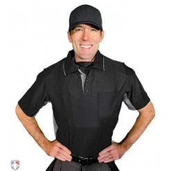 ALL-STAR Umpire Gear All-Star Internal Shell Umpire Chest Protector -smitty shop CPU26 All Star Internal Shell Umpire Chest Protector Worn Front View with Shirt