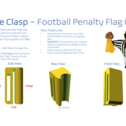 The Clasp - Football Penalty Flag Clip -smitty shop ClaspPic 2 900x