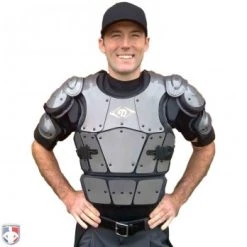 Diamond Umpire Gear Diamond Pro Umpire Chest Protector -smitty shop DCP PRO Worn Front All Attachments 1