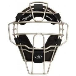 Diamond Umpire Gear Diamond Silver Big League Aluminum Umpire Mask With Leather
