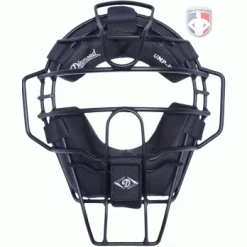 Diamond Umpire Gear Diamond Matte Black Big League Aluminum Umpire Mask With Leather