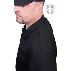 Smitty Umpire Smitty Vertical Stripe Umpire Shirt - Black -smitty shop Eric BB310SSBlack Shoulder