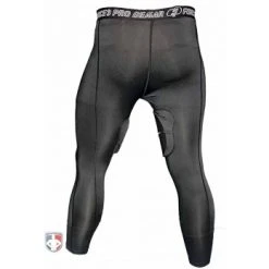 Force3 Umpire Gear Force3 Black Compression Umpire Tights With Dupont Kevlar Thigh Protection -smitty shop F3 TIGHTS V2 Force3 V2 Compression Umpire Tights with Kevlar Thigh Protection Worn Back View No Body