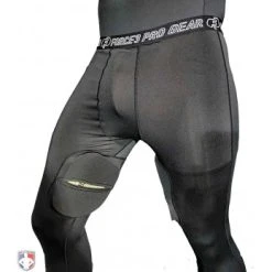 Force3 Umpire Gear Force3 Black Compression Umpire Tights With Dupont Kevlar Thigh Protection