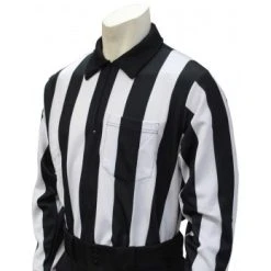 Smitty Officials Apparel Smitty 2" Stripe Heavyweight Interlock Long Sleeve Football Referee Shirt