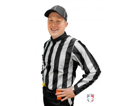 Smitty Officials Apparel Smitty 2" Stripe Water Resistant Football Referee Shirt 1 Smitty Officials Apparel Smitty 2" Stripe Water Resistant Football Referee Shirt