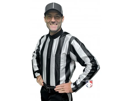 Smitty Officials Apparel Smitty 2 1/4" Stripe Water Resistant Football Referee Shirt 1 Smitty Officials Apparel Smitty 2 1/4" Stripe Water Resistant Football Referee Shirt