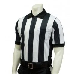Smitty Officials Apparel Smitty 2 1/4" Stripe Short Sleeve Mesh Football Referee Shirt