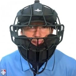 ALL-STAR Umpire Gear All-Star Black Magnesium Umpire Mask With Black LUC 12 ALL-STAR Umpire Gear All-Star Black Magnesium Umpire Mask With Black LUC -smitty shop FM4000 MAG UMP BK BK Worn Front