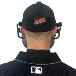 ALL-STAR Umpire Gear All-Star Black Magnesium Umpire Mask With Grey LUC -smitty shop FM4000 MAG UMP BK GY Worn Back