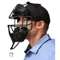 ALL-STAR Umpire Gear All-Star Matte Black System 7 Steel Umpire Mask With UltraCool -smitty shop FM4000 MBK All Star Matte Black System 7 Steel Umpire Mask with UltraCool side