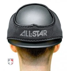 ALL-STAR Umpire Gear All-Star Delta Flex Umpire Mask Replacement Harness -smitty shop FMHPRO SBK All Star Delta Flex Umpire Mask Replacement Harness reverse with skull cap 1