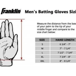 Franklin Sports Franklin MLB All-Weather Pro Gloves -smitty shop Franklin Glove Size Chart 2