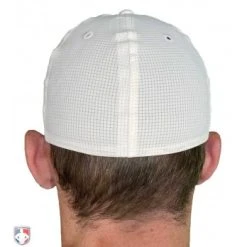 Smitty Officials Apparel Smitty Performance Flex Fit White Referee Cap -smitty shop HT111 Smitty Performance Flex Fit White Referee Cap Worn Back View