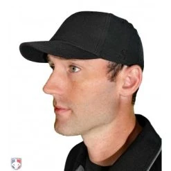 Smitty Umpire Smitty Performance Flex Fit Umpire Cap -smitty shop HT314 BK Smitty Performance Flex Fit Umpire Cap 4 Stitch Worn Front Angled View 1