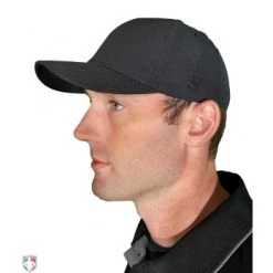 Smitty Umpire Smitty Performance Flex Fit Umpire Cap -smitty shop HT316 BK Smitty Performance Flex Fit Umpire Cap 6 Stitch Worn Front Angled View