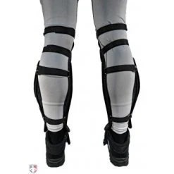 ALL-STAR Umpire Gear All-Star Cobalt Umpire Shin Guards -smitty shop LGU5000 All Star Cobalt Umpire Shin Guards Worn Back View