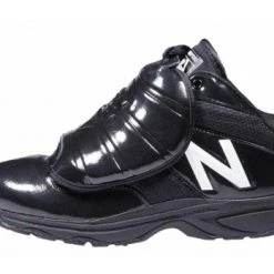 New Balance Referee And Umpire Shoes New Balance V3 Black & White Mid-Cut Umpire Plate Shoes -smitty shop MU460XT3 New Balance V3 Black White Mid Cut Umpire Plate Shoes Outside Side View