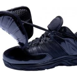 New Balance Referee And Umpire Shoes New Balance V3 All-Black Low-Cut Umpire Plate Shoes -smitty shop MUL460B3 New Balance V3 All Black Low Cut Umpire Plate Shoes Outside Side View with Flap Up