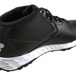 New Balance Referee And Umpire Shoes New Balance V3 Black & White Mid-Cut Umpire Base Shoes -smitty shop MUM950T3 New Balance V3 Black White Mid Cut Umpire Base Shoes Inside Back Angled View