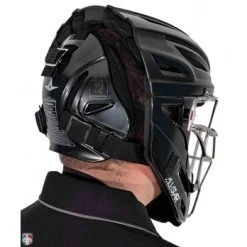 ALL-STAR Umpire Gear All-Star System 7 Umpire Helmet -smitty shop MVP2500 All Star System 7 Umpire Helmet Worn Back Angled