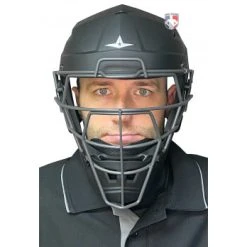 ALL-STAR Umpire Gear All-Star Matte Black MVP5 Umpire Helmet -smitty shop MVP5 All Star Matte Black MVP5 Umpire Helmet front