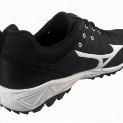 Mizuno Ambition 2 All-Surface Black & White Low-Cut Shoes -smitty shop MZ AB2L Mizuno Ambition 2 All Surface Low Cut Umpire Referee Turf Shoe Back inside angle