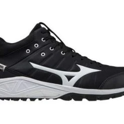 Mizuno Ambition 2 All-Surface Black & White Mid-Cut Shoes -smitty shop MZ AB2M Mizuno Ambition 2 All Surface Black White Mid Cut Shoes