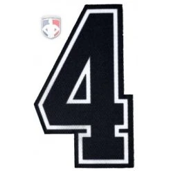 4" Black On White On Black Precision-Cut Number