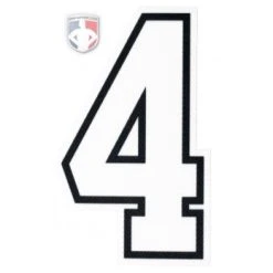 4" White On Black On White Precision-Cut Number