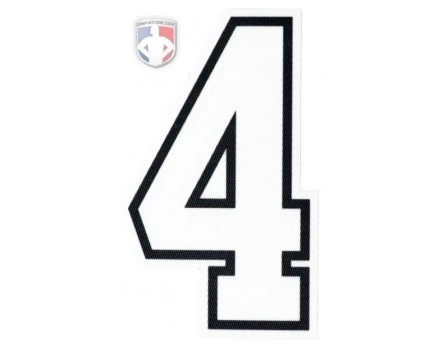 4" White On Black On White Precision-Cut Number 1 4" White On Black On White Precision-Cut Number