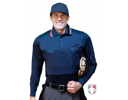 Smitty Umpire Smitty Long Sleeve Body Flex Umpire Shirt - Navy 2 Smitty Umpire Smitty Long Sleeve Body Flex Umpire Shirt - Navy - Image 2